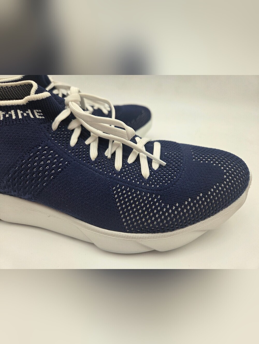 Dior Navy  Blue and White Knit Slip-On Sneaker Size 40 - Picture 4 of 14